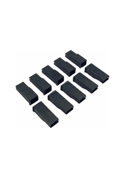 Tekli Konnektor Kilitlemeli Fiş Kılıfı Standart 6.3 Mm Siyah 10 Ad