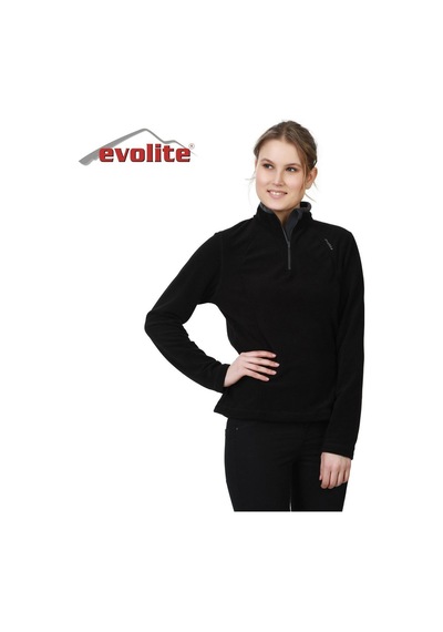 Evolite Fuga Kadın Mikro Polar Sweater - Siyah Çok Renkli