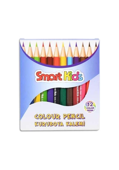 Kids/ 12 Li Yarım Boy Kuru Boya Çok Renkli