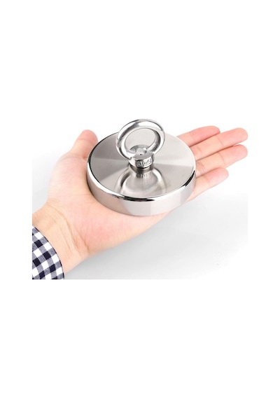 Dünya Magnet Magnet Fishing Halatlı Eldivenli Neodyum Pot Mıknatıs Seti, 80mm Büyük Kancalı Mık