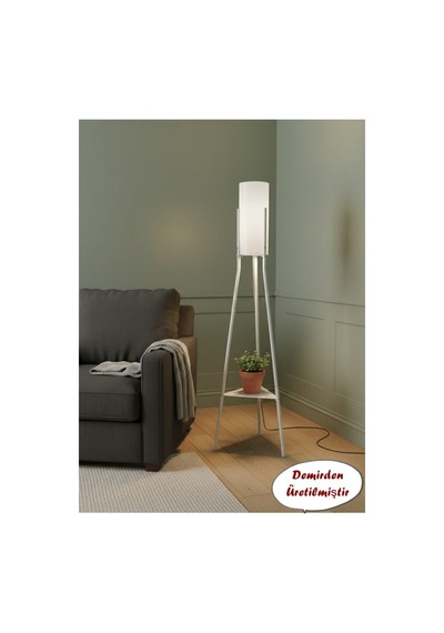 Luz Beyaz Raflı Lambader 4010 Metal