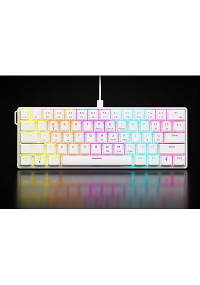 175cm Usb Kablolu Hot-swap Mekanik Oyun Klavyesi 61 Tuşlu Çok Renkli Rgb Led Arka Plan Aydınlatması, Pc Oynatıcılar İçin