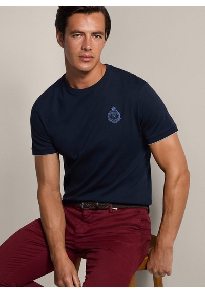 Hackett Koyu Lacivert Erkek %100 Pamuk Slim Fit T-shirt Hm500846