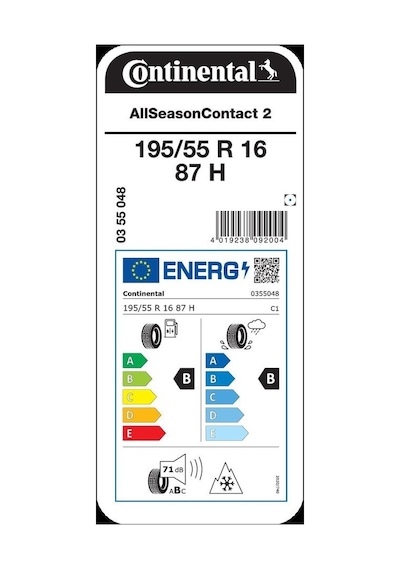Continental 195/55R16 87H Allseasoncontact 2 Dört Mevsim Lastiği 2025