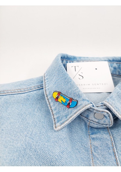 Rozet Metal Çanta Şapka Takı Aksesuar Kaykay Kayak Skateboard