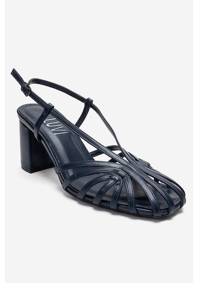 Luvishoes Wılda Lacivert Kadın Kalın Topuklu Ayakkabı
