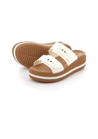 Crocs Brooklyn Woven Buckle Kadın Terlik 209978-0wv Beyaz