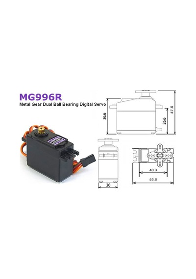 Mg996R Servo Motor-Metal Gear High Tourque-Rc Car, Helicopter