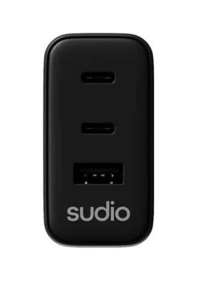 Sudio P3 Gan Güç Adaptörü Usb,type C 65w SİYAH