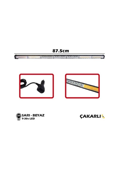 Ahmet Otomotiv 87.5cm Sarı Bar Çakar Led Off-road-tır-kamyon-kamyonet 9v-30v