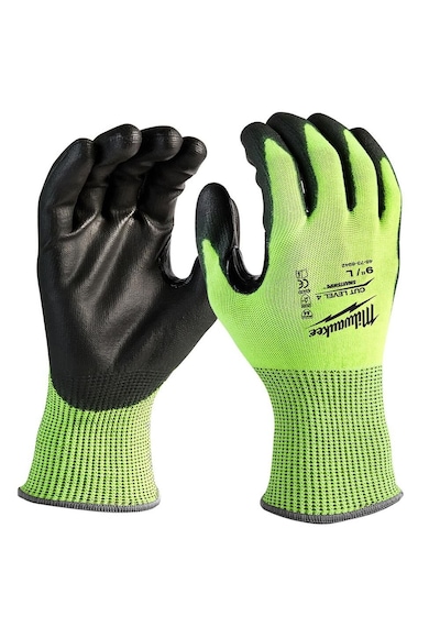 Milwaukee Yüksek Görünürlüklü 4. Derece Kesik Korumalı Eldiven 10/xl 4932479929 1 Çift Siyah&kırmızı