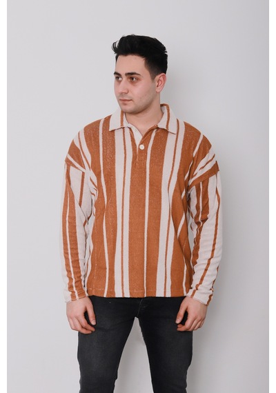 Fk Fashion Fkfashion Polo yaka sweatshirt 22FK01013 Kiremit