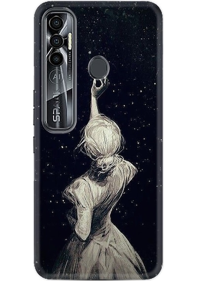 Tecno Spark 7 Pro Kılıf Resimli Silikon Star Woman 1332