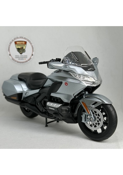 Honda Goldwing Dct Gri 1:12 Diecast Motosiklet Model Lisanslı Metal Maket Oyuncak & Biblo