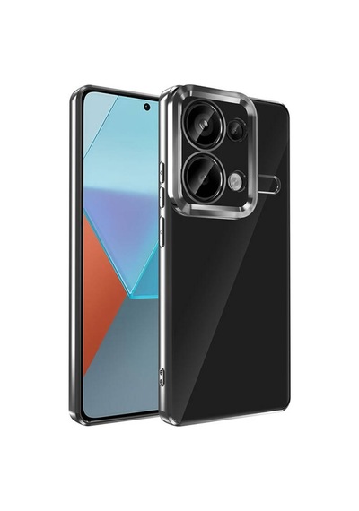 Redmi Note 13 Pro 4g Şık Tasarımlı Ve Parlak Omega Premium Silikon Kılıf Siyah