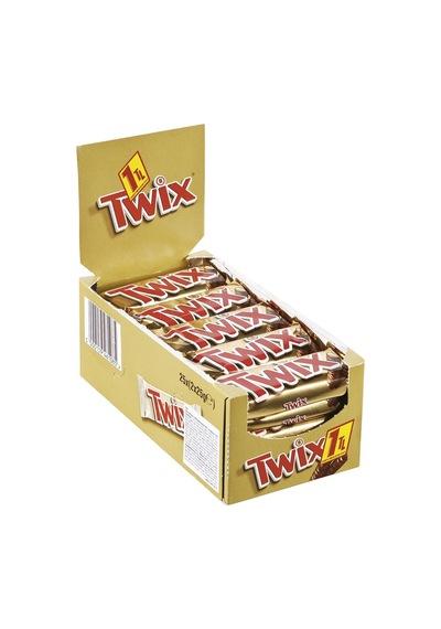 Twix Classic Çikolata Bar 25x50 G - Çikolata, Karamel Ve Bisküvi Lezzeti 2'li Ekonomik Paket - Tarı