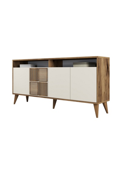 Milan 160cm Konsol - Ceviz / Krem