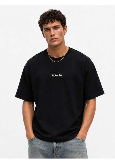 Respire Erkek Ffb Nakışlı Oversize T-shirt Siyah