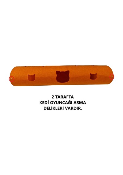 Kedi Oyuncağı Tüneli 1. Kalite 3mm Keçeden Geçmeli Kedi Ve Pati Figürlü 9 Renk A4