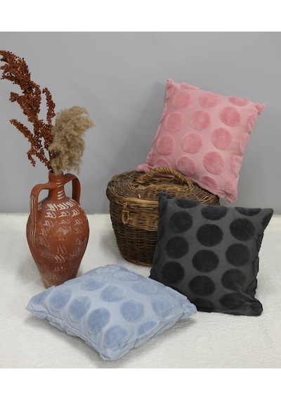 Luna Welsoft Jakarlı Dekoratif Kırlent Kılıfı 43x43 Cm - Ztluna0 Antrasit