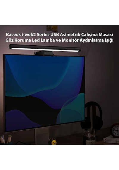 Baseus i-wok2 Series USB Asimetrik Çalışma Masası Göz Koruma Led