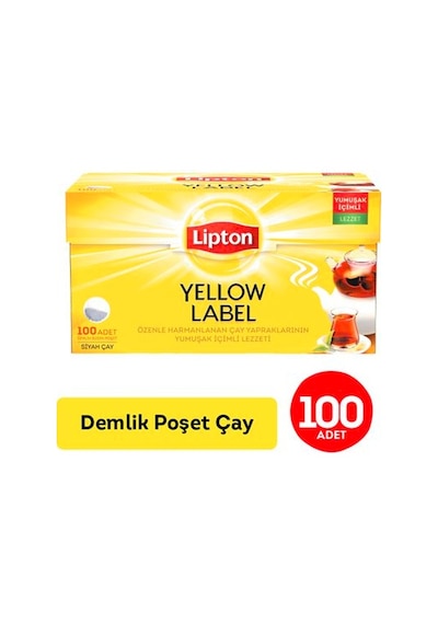 Lipton Yellow Label Demlik Poşet Çay 100'lü 320 G
