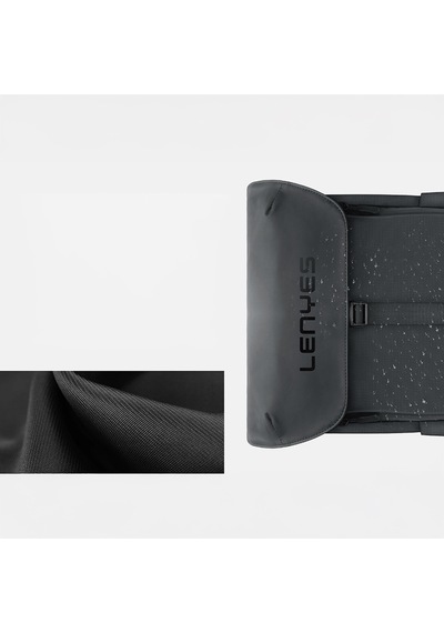 Lenyes Lb565 Dreamer Backpack Serisi Su Geçirmez Deri Tasarımlı Omuz Askılı Sırt Çantası Siyah Siyah