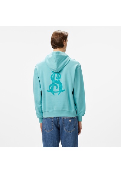 Story Of Angels Gold Angel Hand-dye Erkek Mavi Sweatshirt Düz Soa2202 Mavi