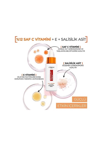 L Oréal Paris Revitalift Clinical%12 Saf C Vitamini Aydınlatıcı Serum 2'li