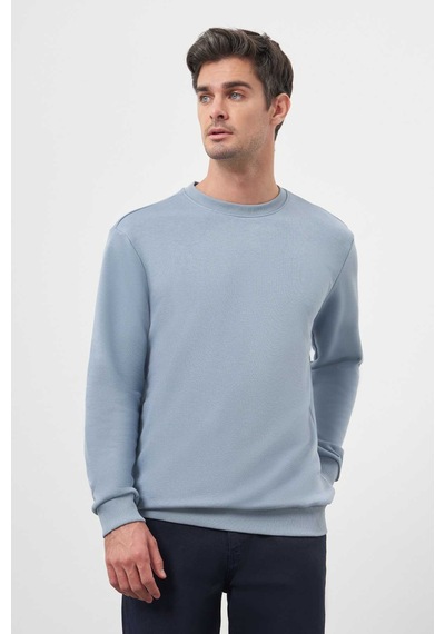 Morven Erkek Mavi Basic Bisiklet Yaka Sweat-shirt 25ks063005300 Mavi Mavi