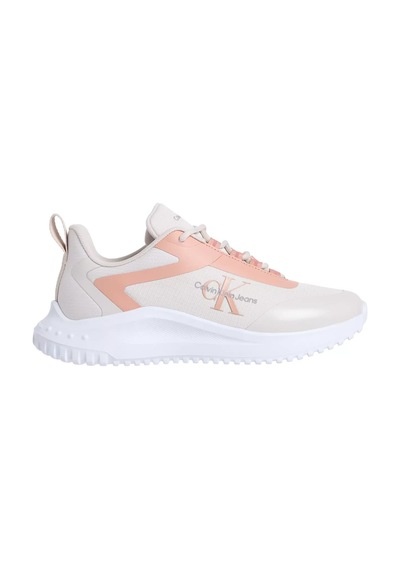 Calvin Klein Kadın Ck Eva Runner Ripstop Sneakers - Ekru Eggshell/dusty Coral