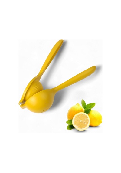 Paslanmaz Çelik Statik Boyalı Limon Ve Narenciye Sıkacağı Ergonomik Ve Dayanıklı 24cm Sarı Çok Renkli