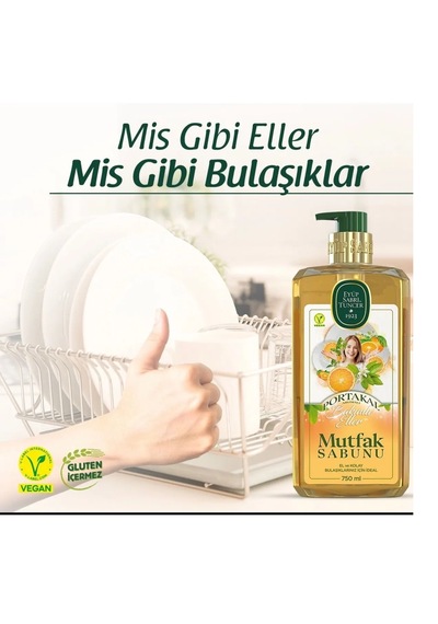 Eyüp Sabri Tuncer Antalya Portakalı Köpük Sabun 500 ML + ​Bodrum Mandalinası Kolonyalı Mendil 150'li + Portakal Mutfak Sabunu 750 ML