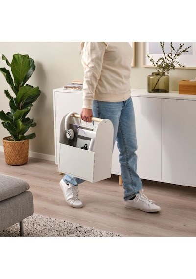 Ikea Vattenkar Taşınabilir Masaüstü Organizer Kutu 33 X 21 X 43 Cm Beyaz
