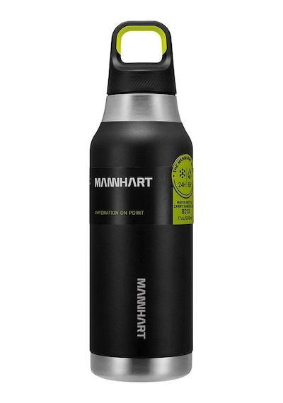 Mannhart By Spigen B213 Sızdırmaz Vakumlu Çift Katmanlı Travel Termos Siyah