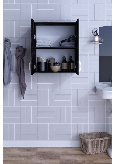 Rafineri Moza Çok Amaçlı Dolap Kapaklı Mutfak Balkon Banyo Mdf Siyah Rafineri Moza Çok Amaçlı Dolap Kapaklı Mutfak Balkon Banyo Mdf Siyah