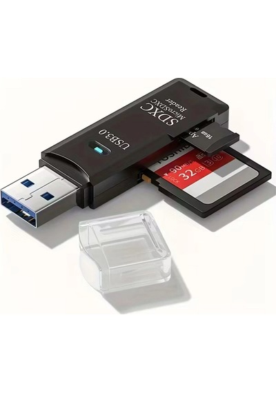 2in1 Usb 3.0 Micro Sd Hafıza Kartı - Tf Kart Okuyucu Hub Adaptör Veri Aktarıcı 5580 Diğer