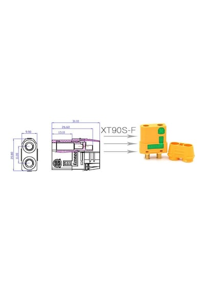 Wozlo Xt90-s Anti Spark Dişi Konnektör