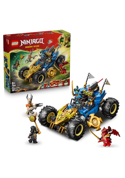 LEGO® NINJAGO® Jay'in Dönüşen Arabası 71856 - 8 Yaş Üzeri Çocuklar için Minifigür İçeren Yaratıcı Oyuncak Yapım Seti (387 Parça)