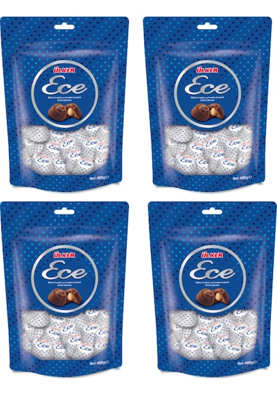 Ülker Ece İkramlık Bütün Fındıklı Sütlü Çikolata 4 x 350 G
