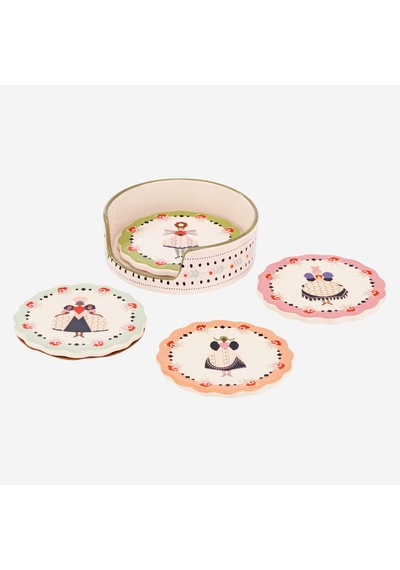 Cath Kidston Pembe Mantar Bardak Altlığı 10 Cm