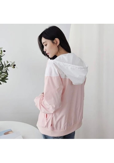 Sportswear Windrunner Full Zip Hoodie Kadın Ceket Ndd Sport Pembe