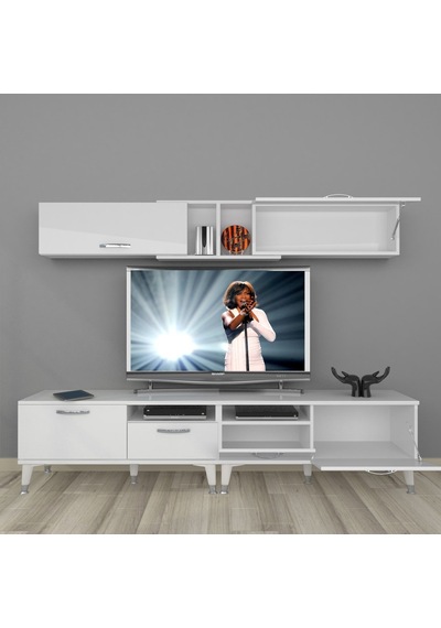 Decoraktiv Eko 5220 Mdf Silver Tv Ünitesi Tv Sehpası Beyaz