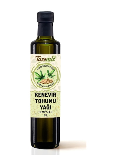 Tazemiz Soğuk Sıkım Kenevir Tohumu Yağı 500 ML