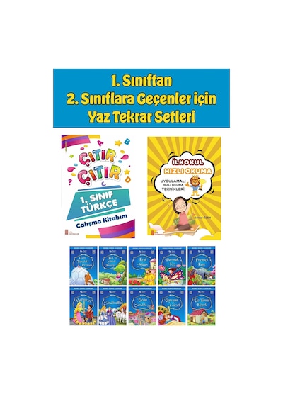 1.sınıftan 2.sınıfa Geçenler İçin Hızlı Okuma İle Çıtır Türkçe Çalışma Kitabım+10 Lu Hikaye Seti