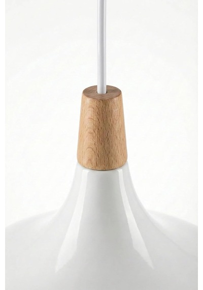 Nova Ahşap Sarkıt Avize, Bohem Tavan Lambası Ve Salon Oturma Odası Aydınlatması - Krem - 35 Cm Modern Dekoratif Avize, Tavan Aydınlatması Diğer