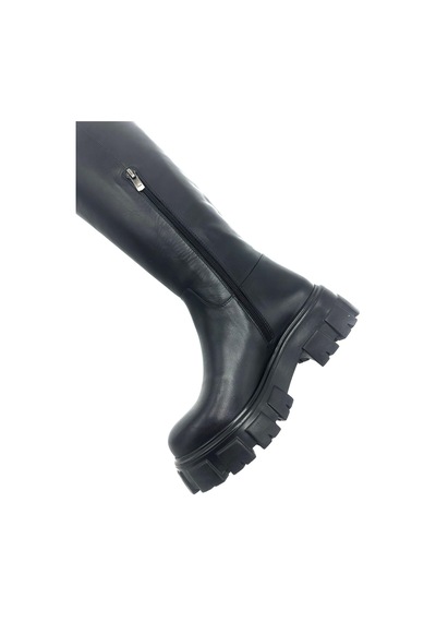 Nostra Shoes Elisa Kadın Hakiki Deri Siyah Çizme Siyah