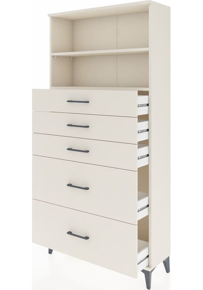 Arges Dolap 2 Raflı 5 Çekmeceli 88x30x182 Aytaşı-aytaşı Aytaşı