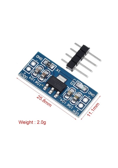 Robizstore-Ams1117 3V3 Modül Voltaj Regülatörü 3.3V Güç Kaynağı Modülü