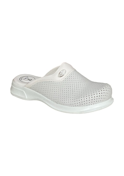 7 Noktalı Ortopedik Unisex Doktor-Aşçı Sabo Terlik Beyaz